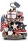18 Pcs 4th of July Tiered Tray Decor Set – Rustic Patriotic Independence Day Decorations, Vintage Farmhouse Wooden Red White Blue Gnome Table Accents for Tiered Trays